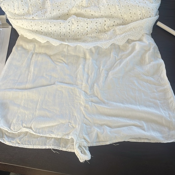 Eyelet White Dress/Romper - Picture 5 of 5